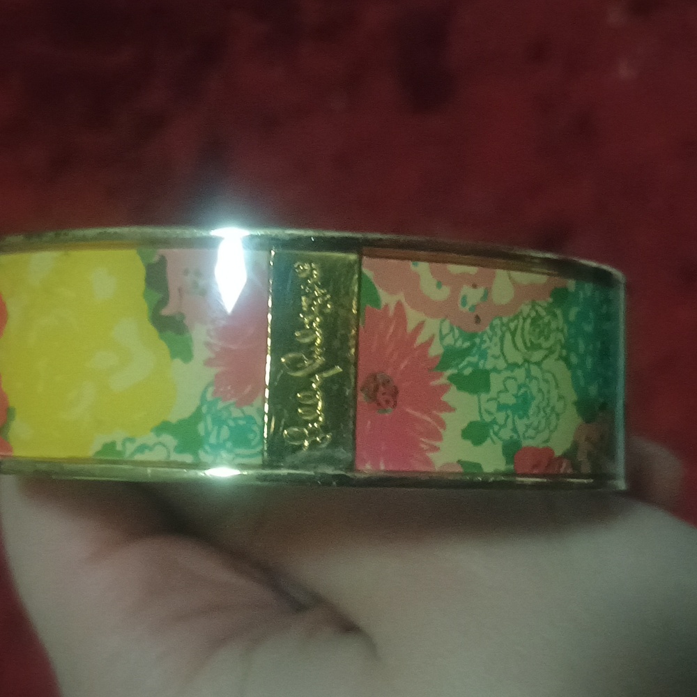 Floral Enameled Bangle - Picture 3 of 3